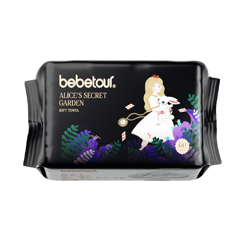 Alice's Secret Garden Soft Towels - Black